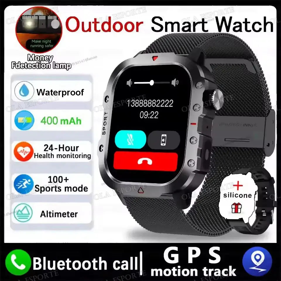 Outdoor Sports Smartwatch 2025 - HD Screen & LED Flashlight ryshop